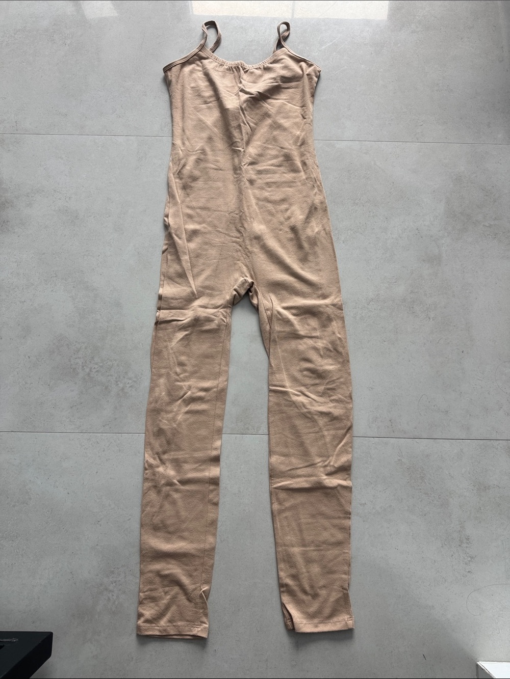 Women’s Sleeveless Ribbed Jumpsuit - Nude